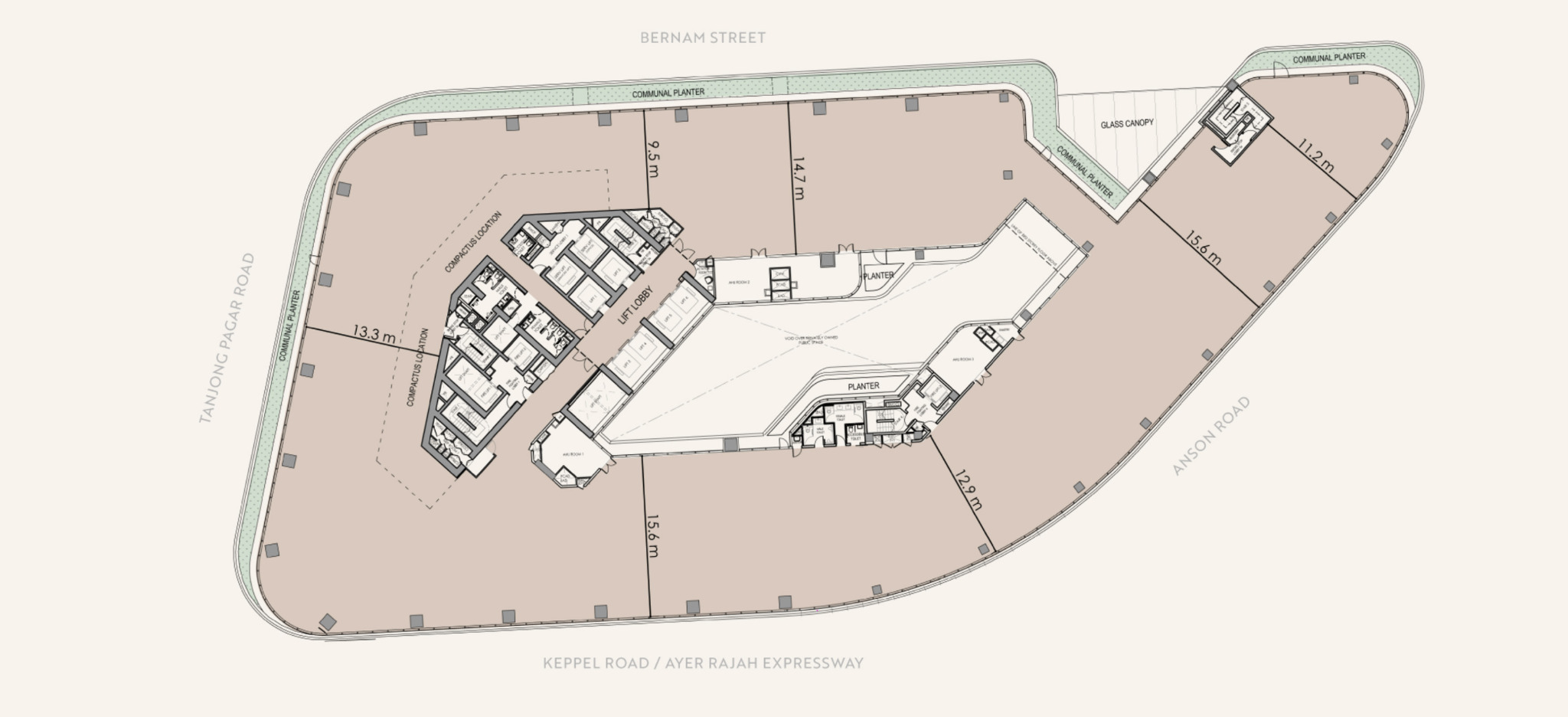 Newport Tower Level 2 commercial office floor plate